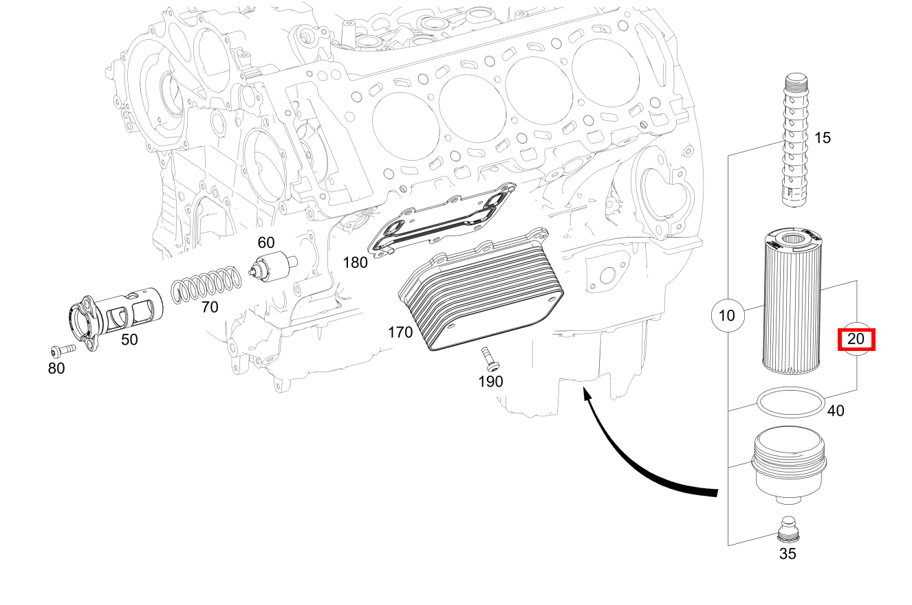Teilesatz Filtereinsatz Mercedes-AMG G 63 463