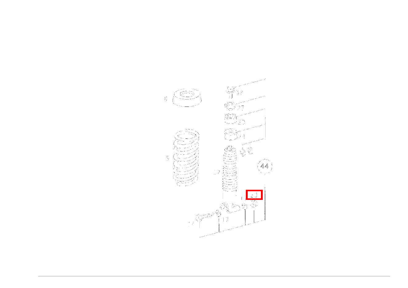 Sechskantmutter FEDERBEIN AN FEDERLENKER; M10 300TDT/E300DTDT 4M 124