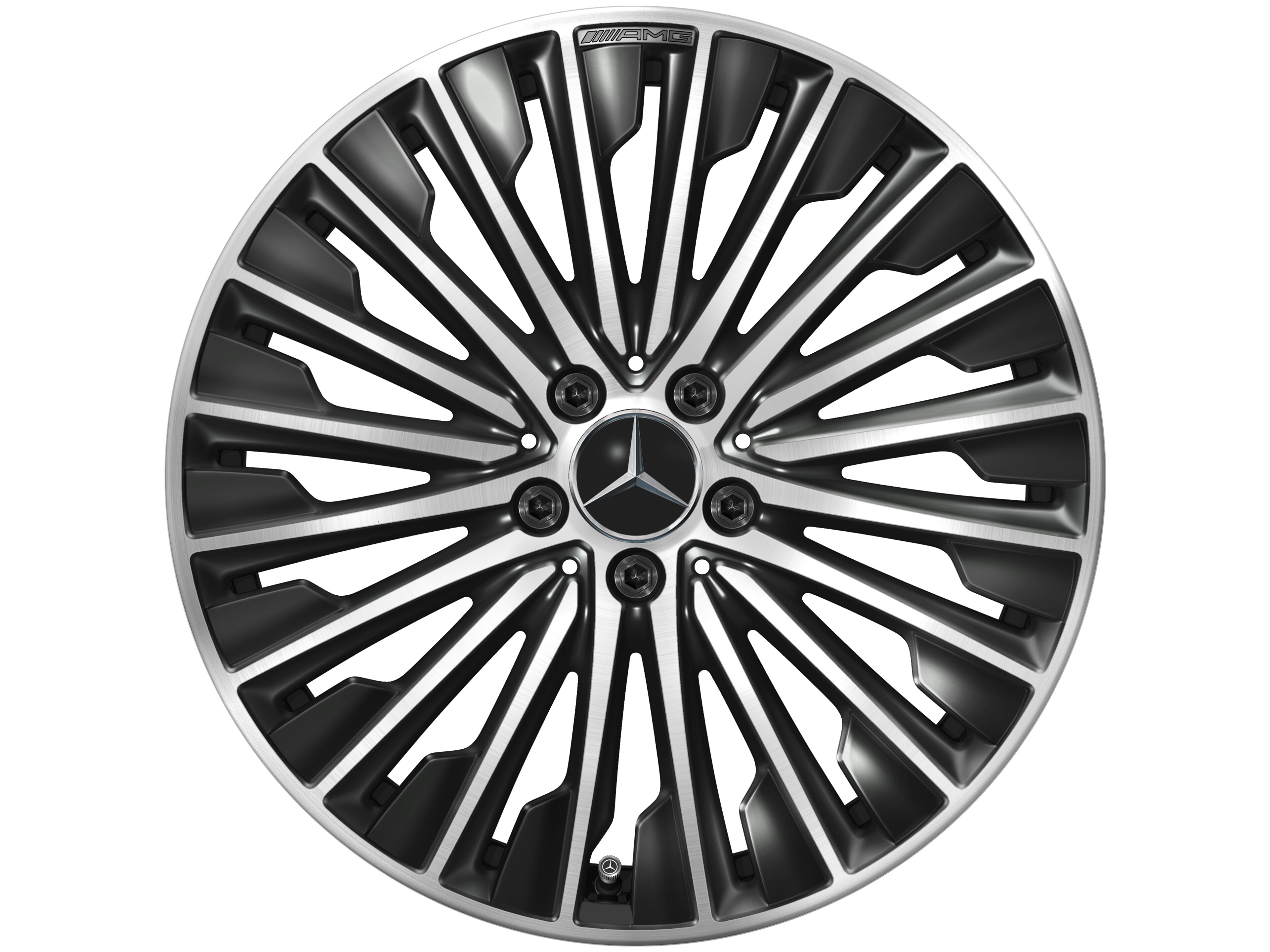 AMG Vielspeichen-Rad, 19 Zoll, glanzgedreht 9 J x 19 ET 60,6, schwarz, glanzgedreht