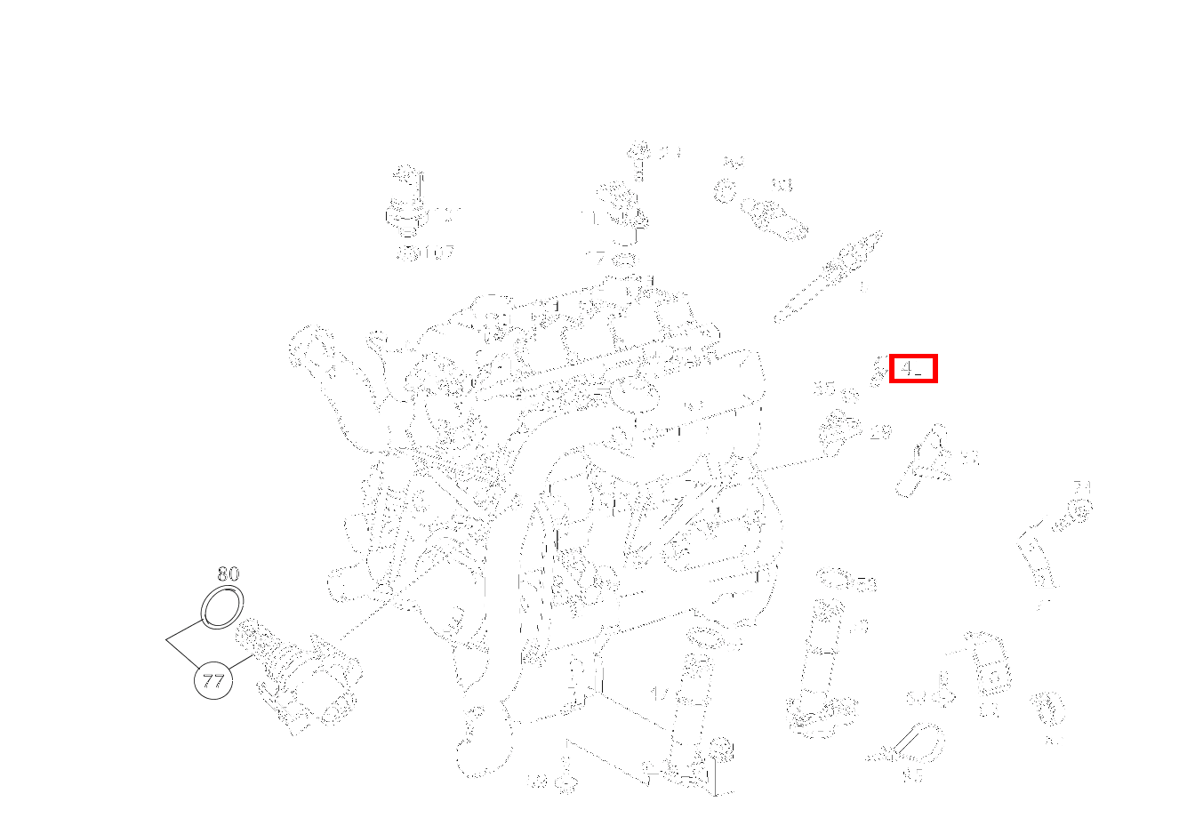 Sechsrundschraube POSITIONSGEBER AN ZYLINDERKURBELGEHAEUSE M 6X16; M6X16 C 200 T CDI 202