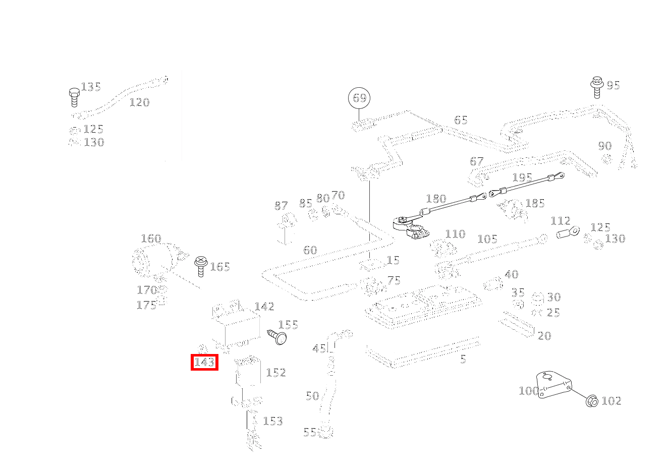 Mutter LEITUNG AN BATTERIETRENNRELAIS; M6 416 4X2 3550 460
