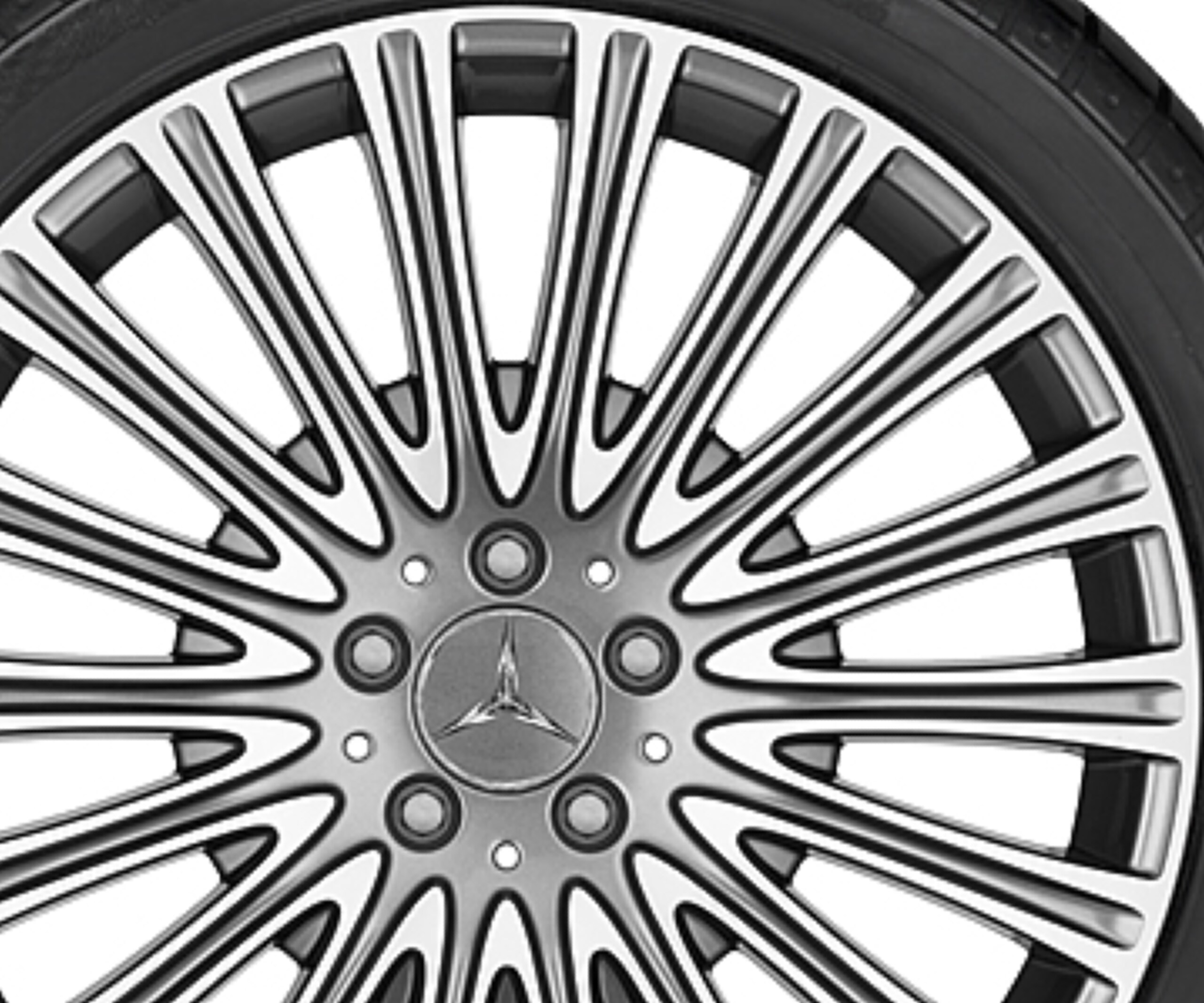 Vielspeichen-Rad, 50,8 cm (20 Zoll), glanzgedreht