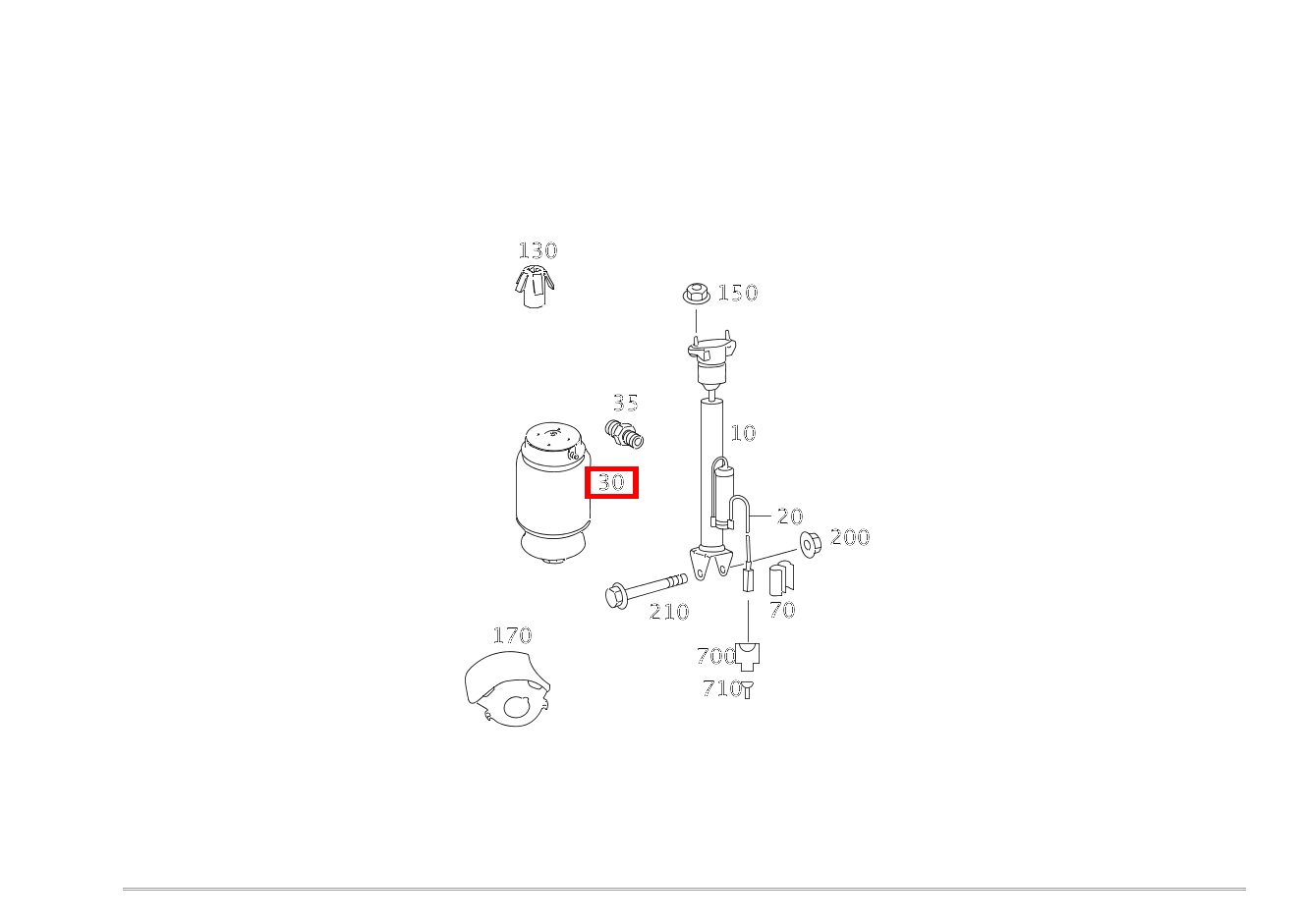 Luftfeder HINTEN LINKS UND RECHTS GL 500 4MATIC Off-Roader 164