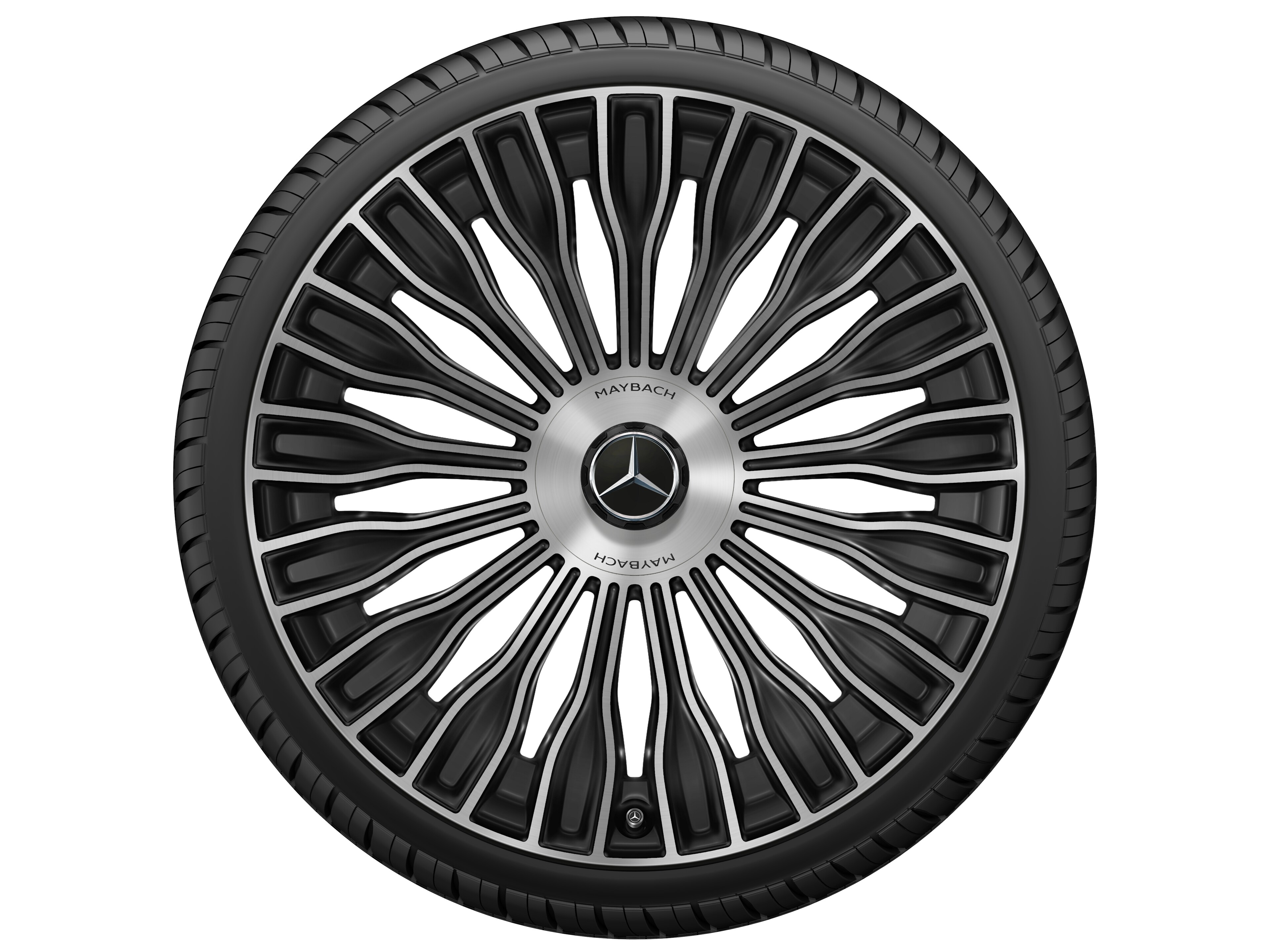 Vielspeichen-Rad, 21 Zoll, 9 J x 21 ET 34,1, schwarz, glanzgedreht