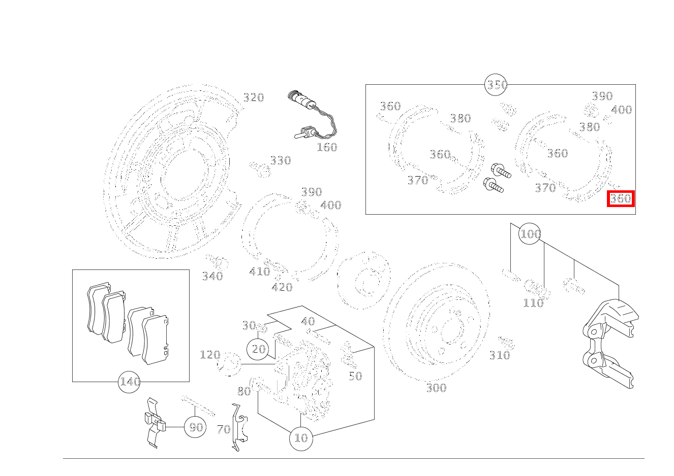 Zugfeder BREMSBACKEN AN ABDECKBLECH CL 65 AMG Coupé 215