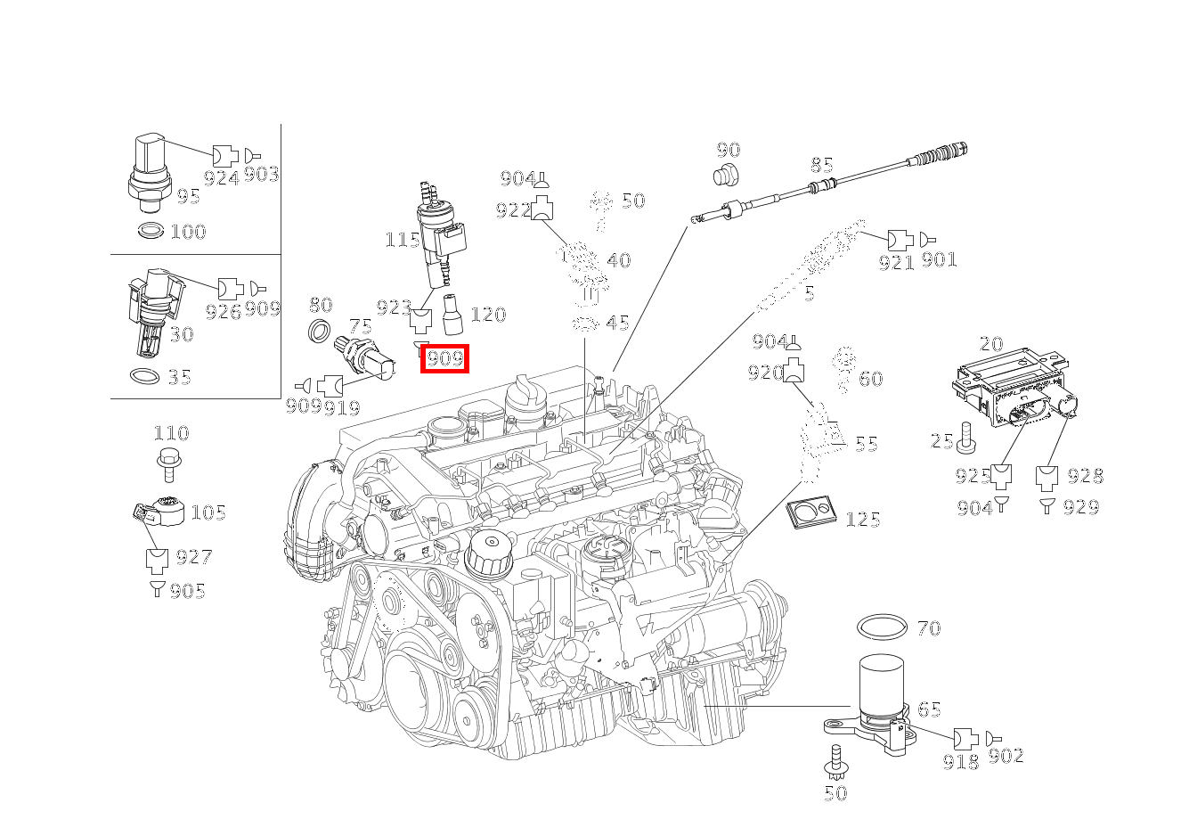 Kontaktbuchse 0.5-0.75 MM2 MQS ELA E 220 FG CDI Fahrgestell lang 211