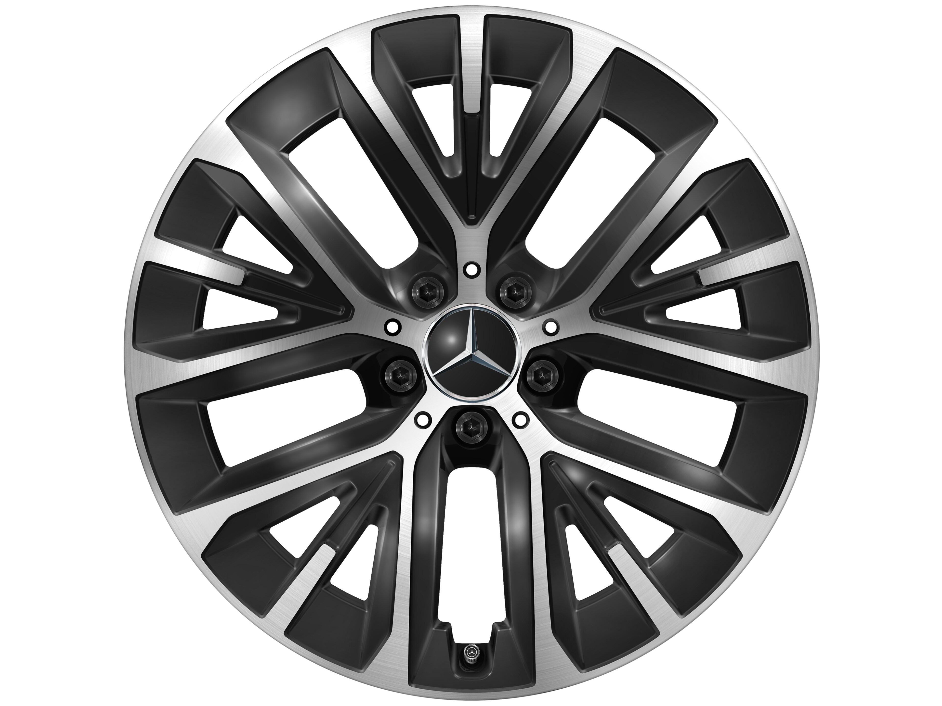 5-Y-Speichen-Rad, Aero, 19 Zoll, glanzgedreht 10 J x 19 ET 48,1, schwarz, glanzgedreht