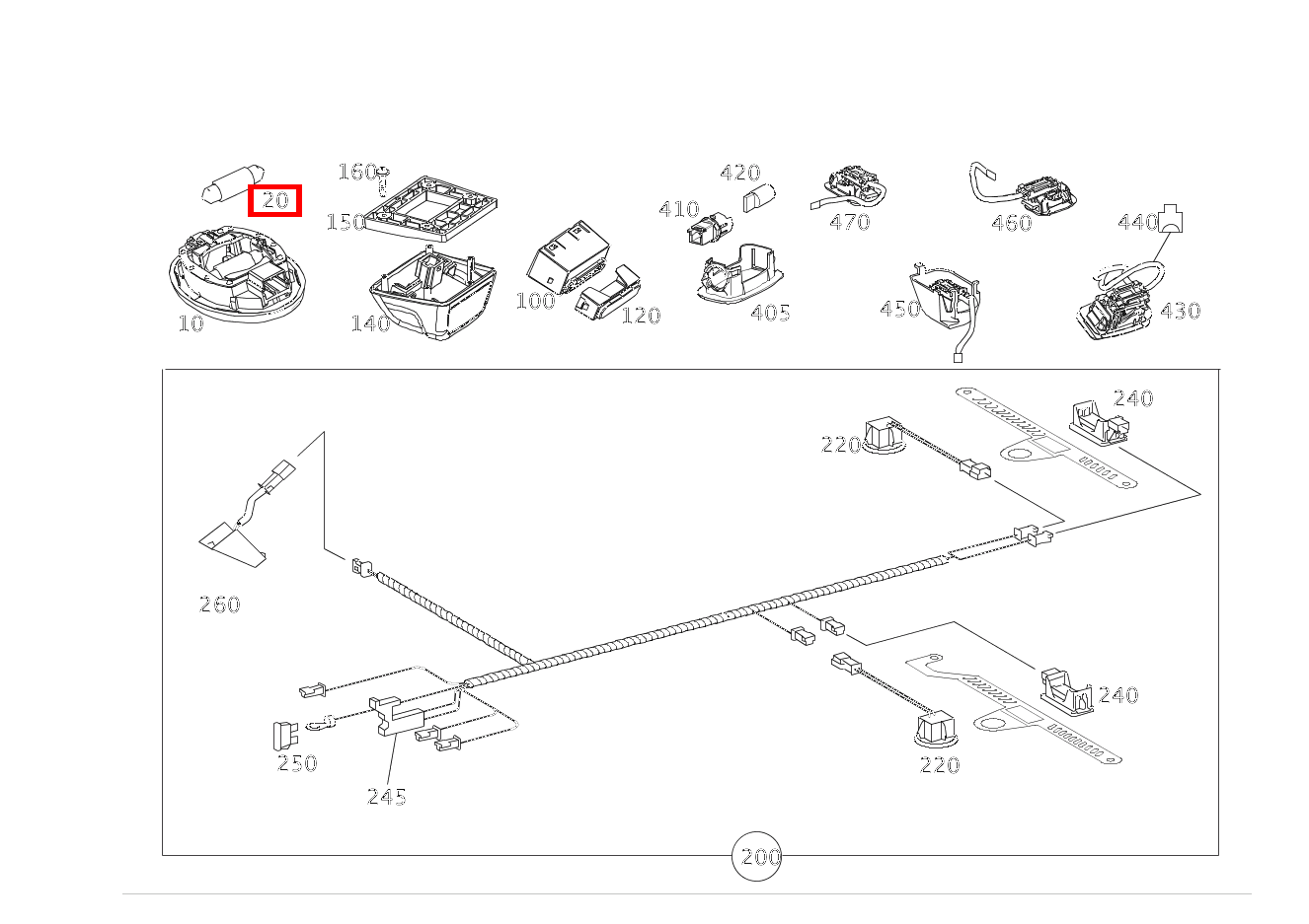 Glühlampe INNENLEUCHTE; 12V-6W fortwo coupé mhd 52 kW 460