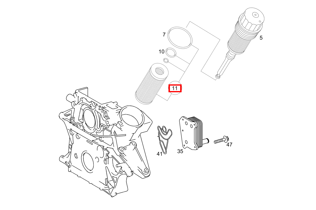 Teilesatz Filtereinsatz CLC 220 CDI Sportcoupé RL 203