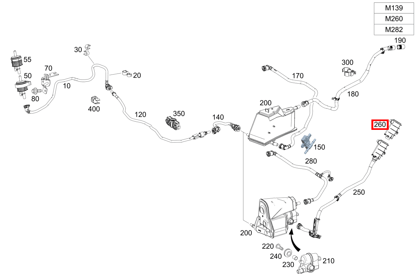 Luftfilter An Entlüftungsleitung Mercedes-AMG A 45 S 4MATIC+ Kompaktlimousine "Advanced-Plus" 177 Luftfilter An Entlüftungsleitung Mercedes-AMG A 45 S 4MATIC+ Kompaktlimousine "Advanced-Plus" 177