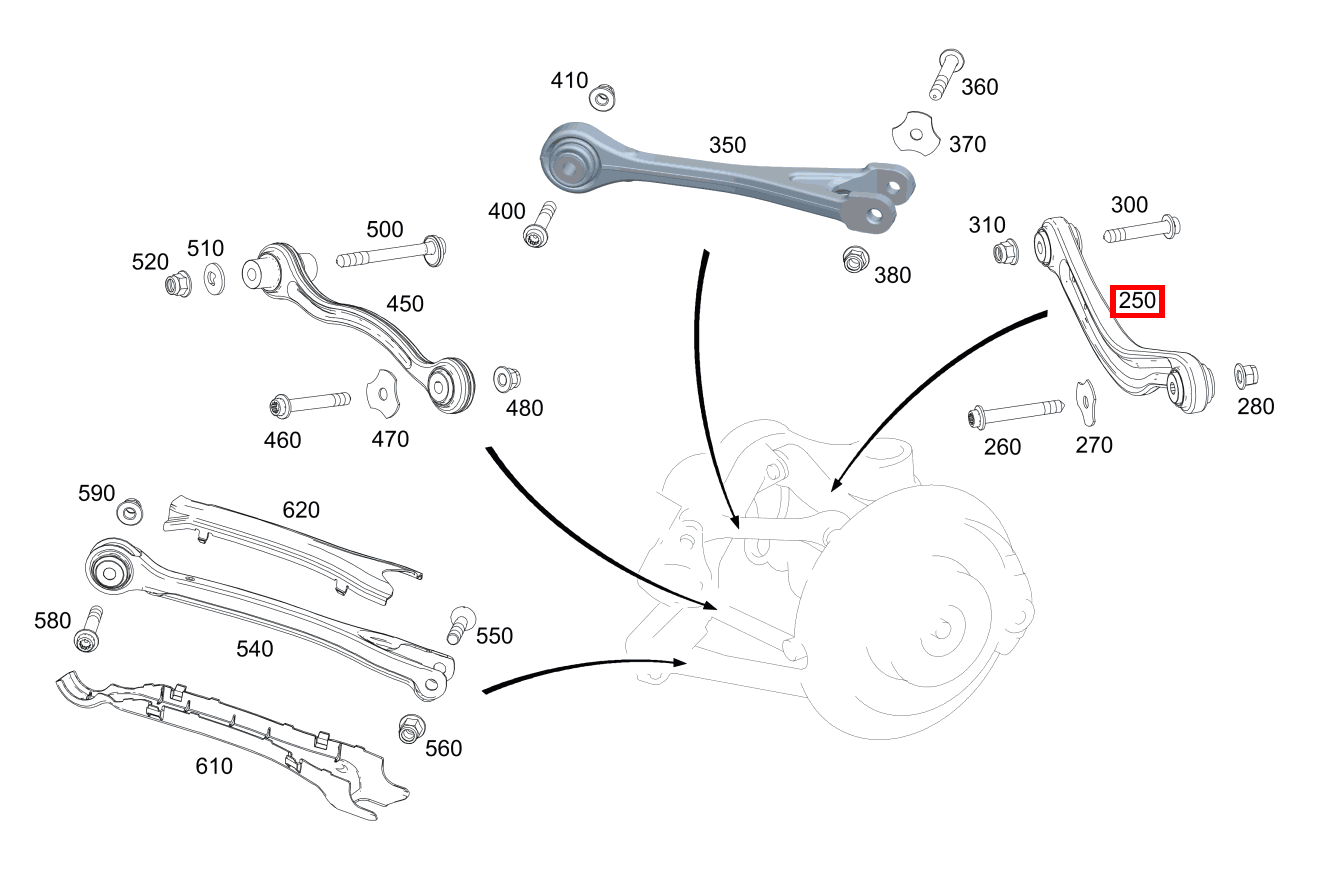 Sturzstrebe Rechts CLK 320 COUPE 209 Sturzstrebe Rechts CLK 320 COUPE 209
