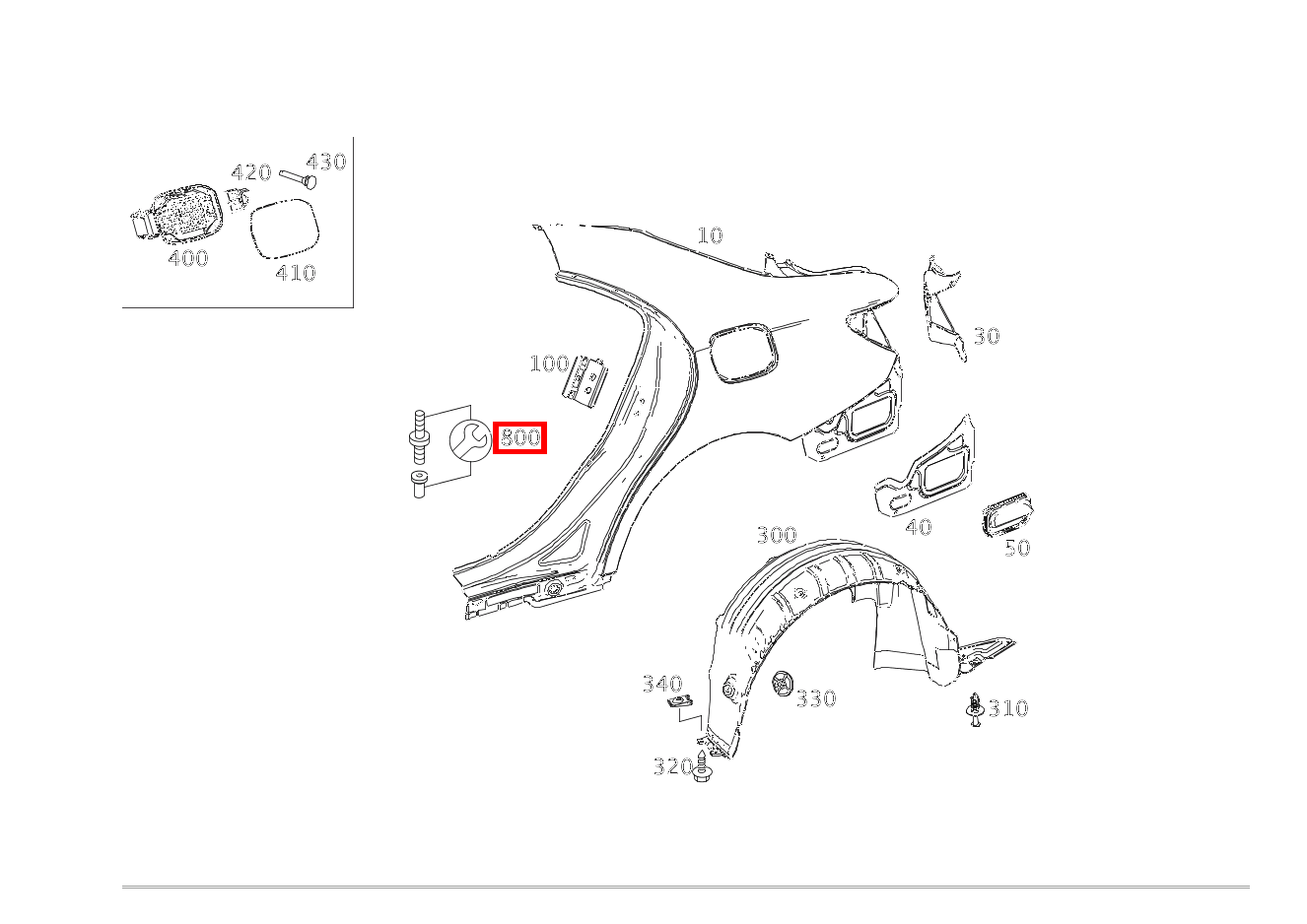 TEILESATZ GEWINDEBOLZEN REPARATURLOESUNG FUER ABGEBROCHENE SCHWEISSBOLZEN CLA 250 4MATIC Coupé 117