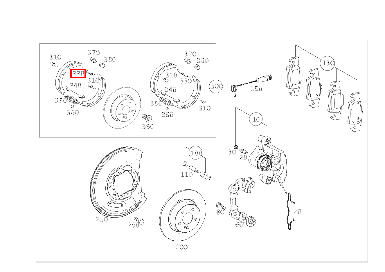 Zugfeder BREMSBACKENRUECKHOLUNG CLS 250 Shooting Brake BlueTEC 4MATIC 218