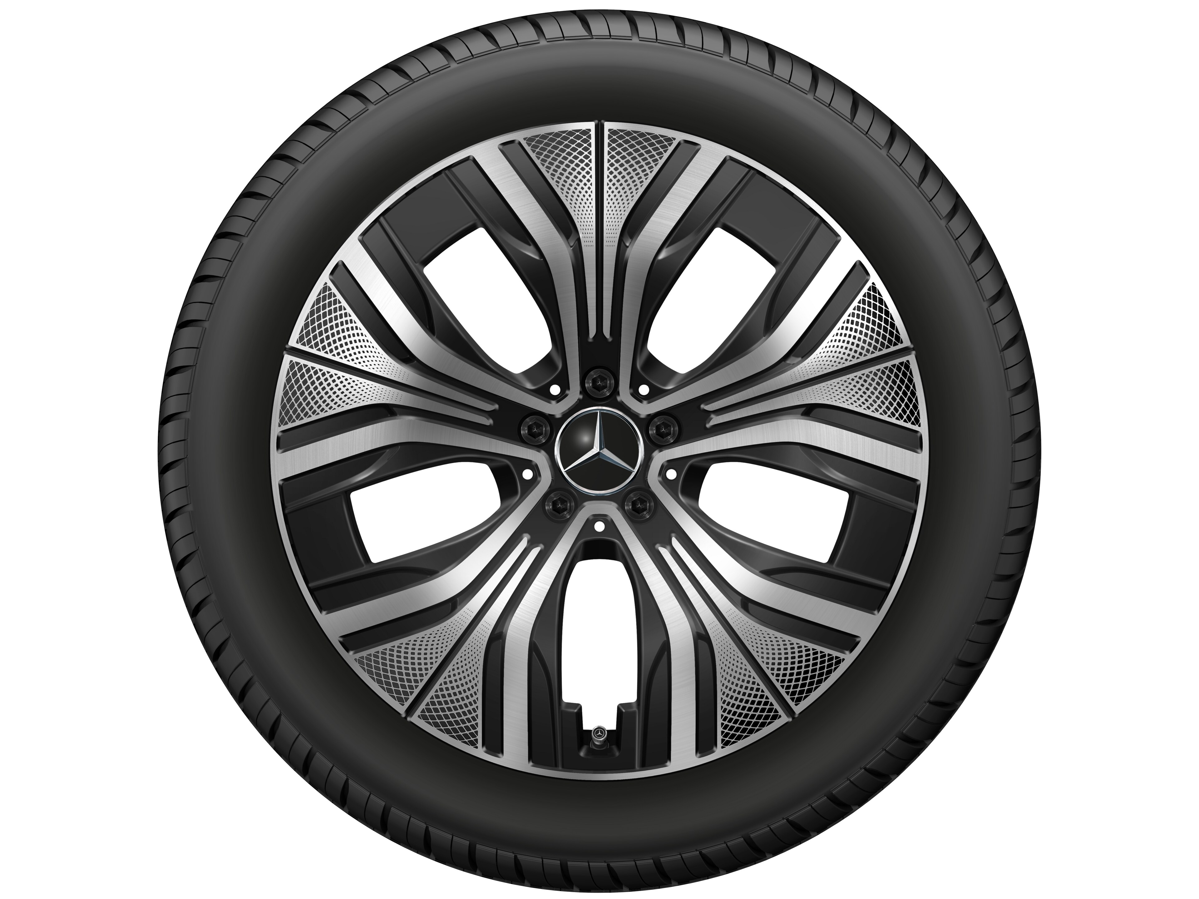 Mercedes-Benz - 5-Speichen-Rad, Aero, 20 Zoll, bedruckt 8,5 J x 20 ET 38,5, schwarz, glanzgedreht