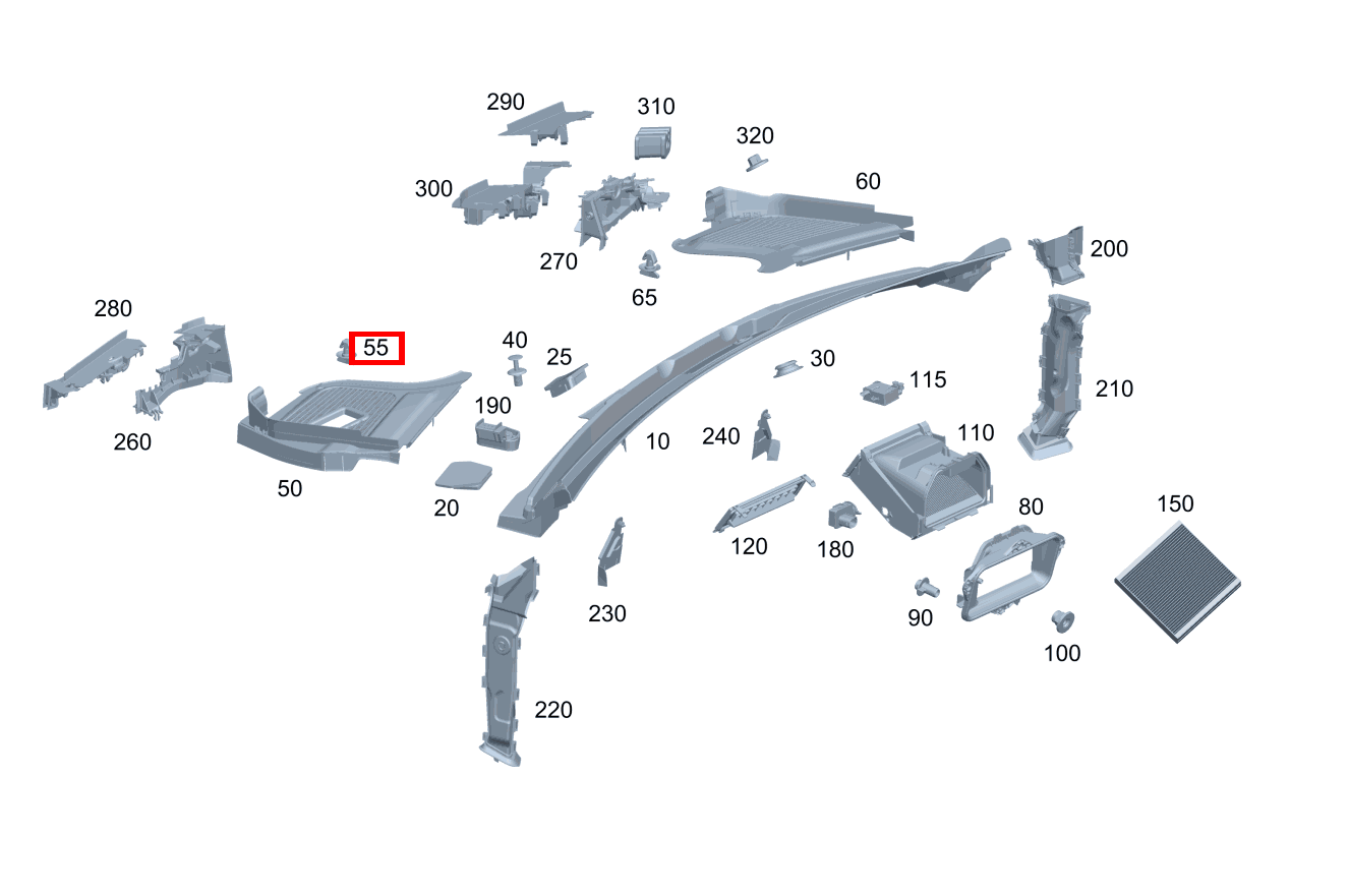 Verschluss AN ABDECKUNG LINKS GLE 350 d 4MATIC Coupé 292