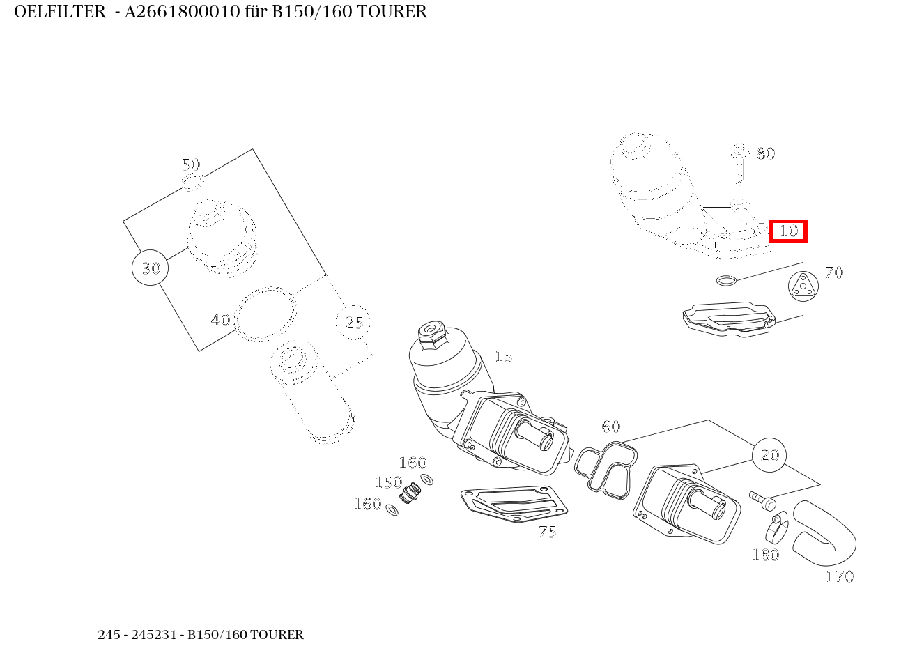 Ölfilter B150/160 TOURER 245 Ölfilter B150/160 TOURER 245
