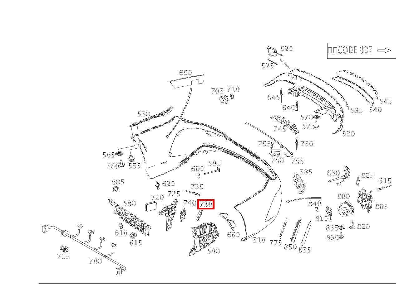 Befestigungsklammer BEFESTIGUNG SENSOR, LINKS UND RECHTS CLA 250 4MATIC Coupé 117