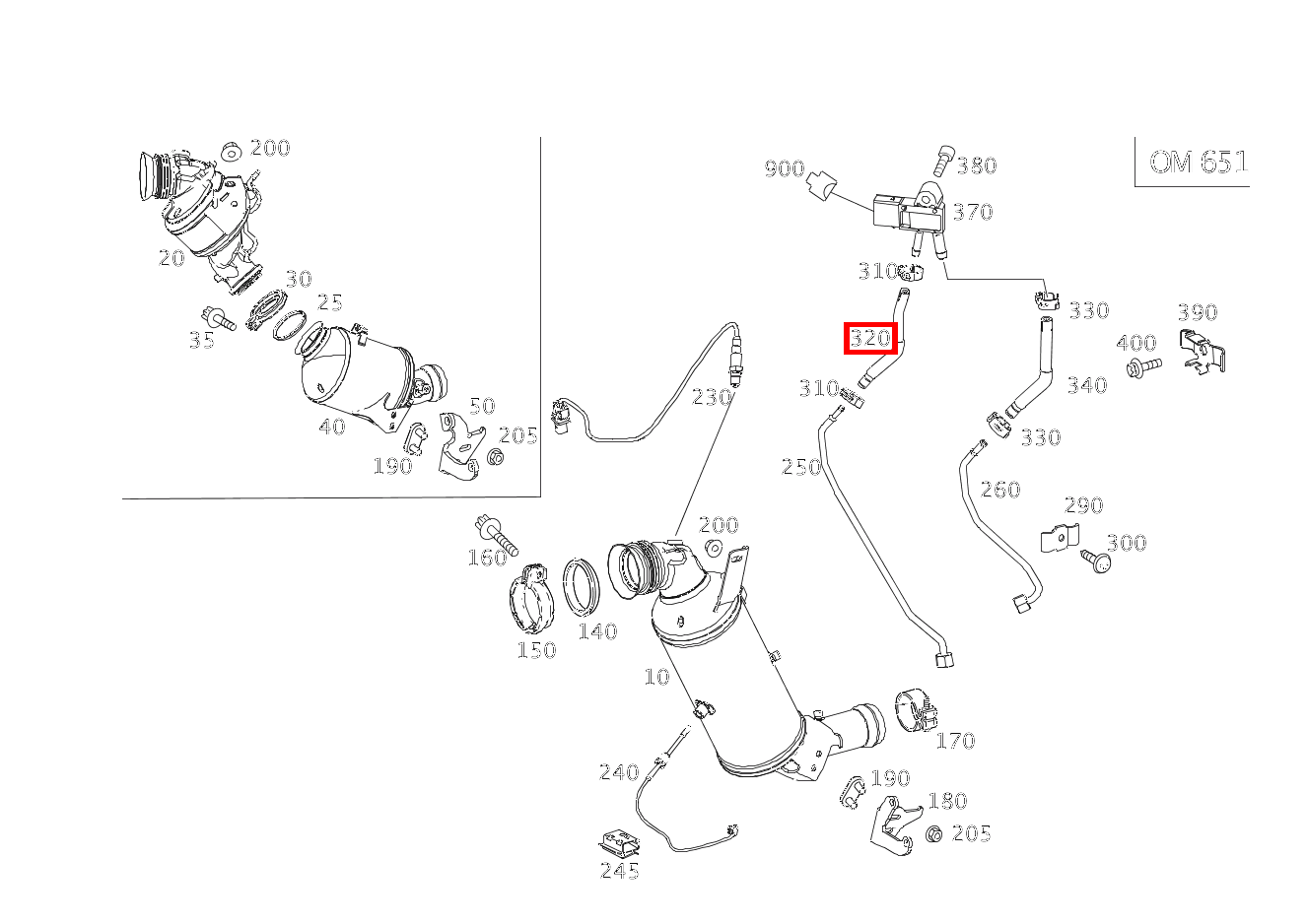 Abgasschlauch C250CDI BE C 204