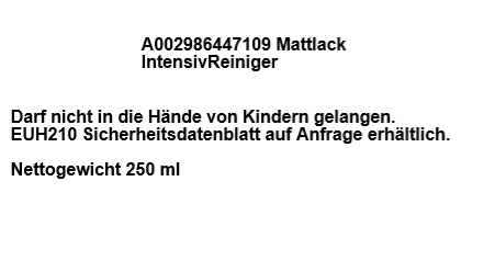 Mercedes-Benz - Mattlack Pflegeset