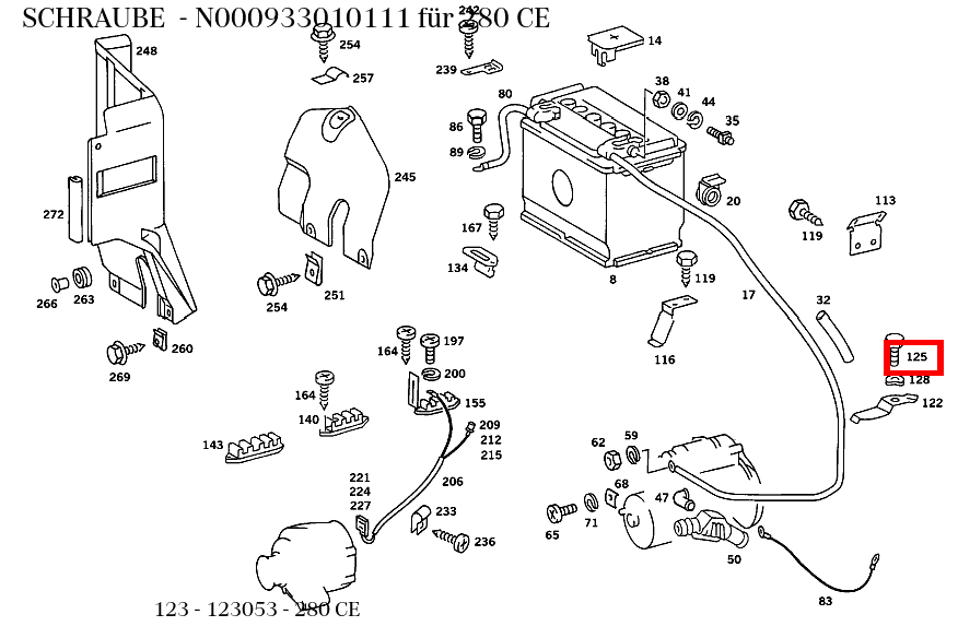 Schraube 280 CE 123 Schraube 280 CE 123