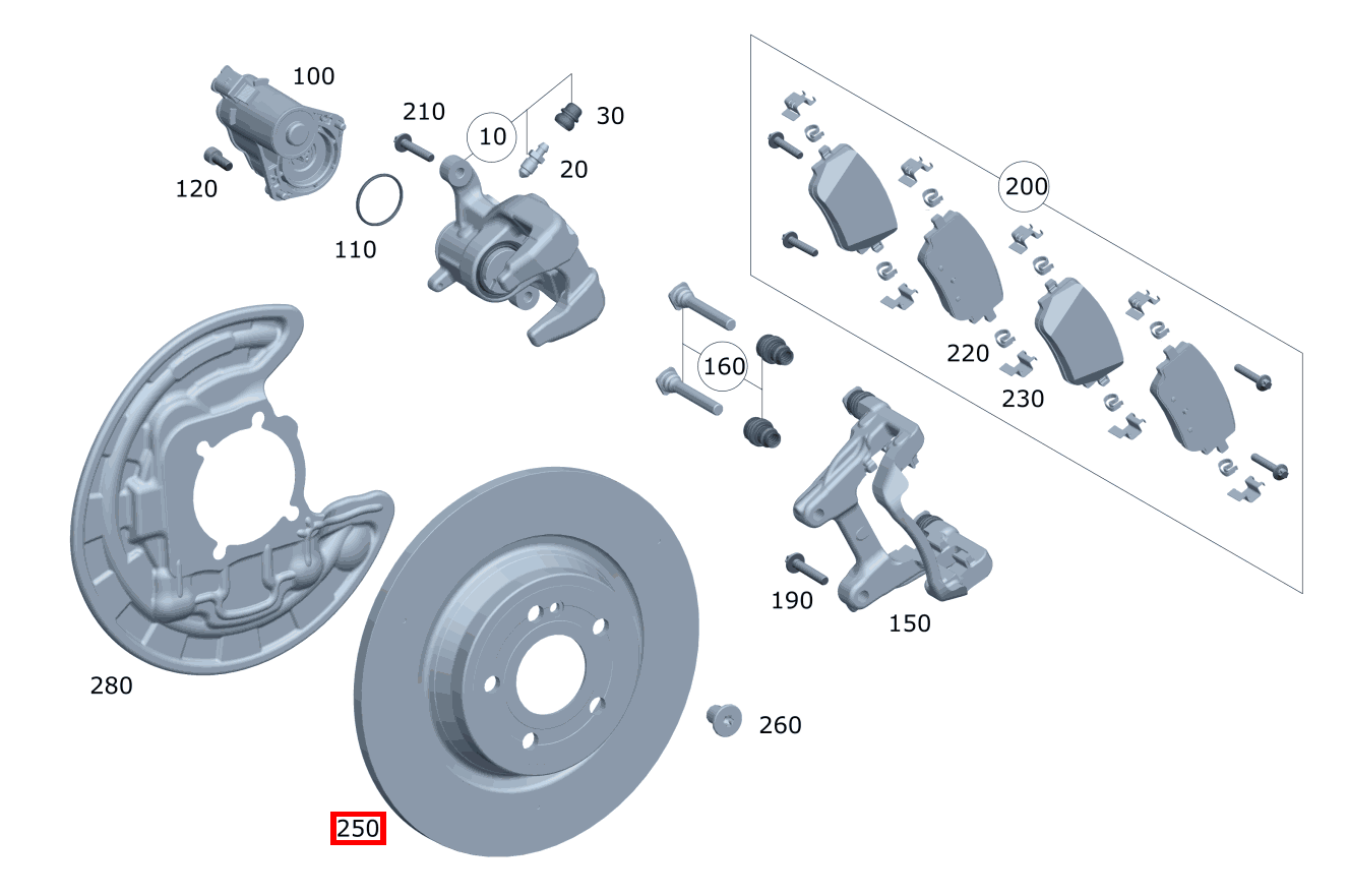 Bremsscheibe Rechts Mercedes-AMG CLA 35 4MATIC Coupé 177 Bremsscheibe Rechts Mercedes-AMG CLA 35 4MATIC Coupé 177