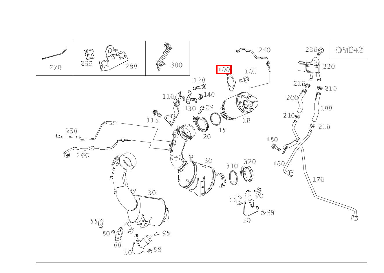 Flanschdichtung ZWISCHEN KATALYSATOR UND TURBOLADER E 350 d 4MATIC Cabriolet 238