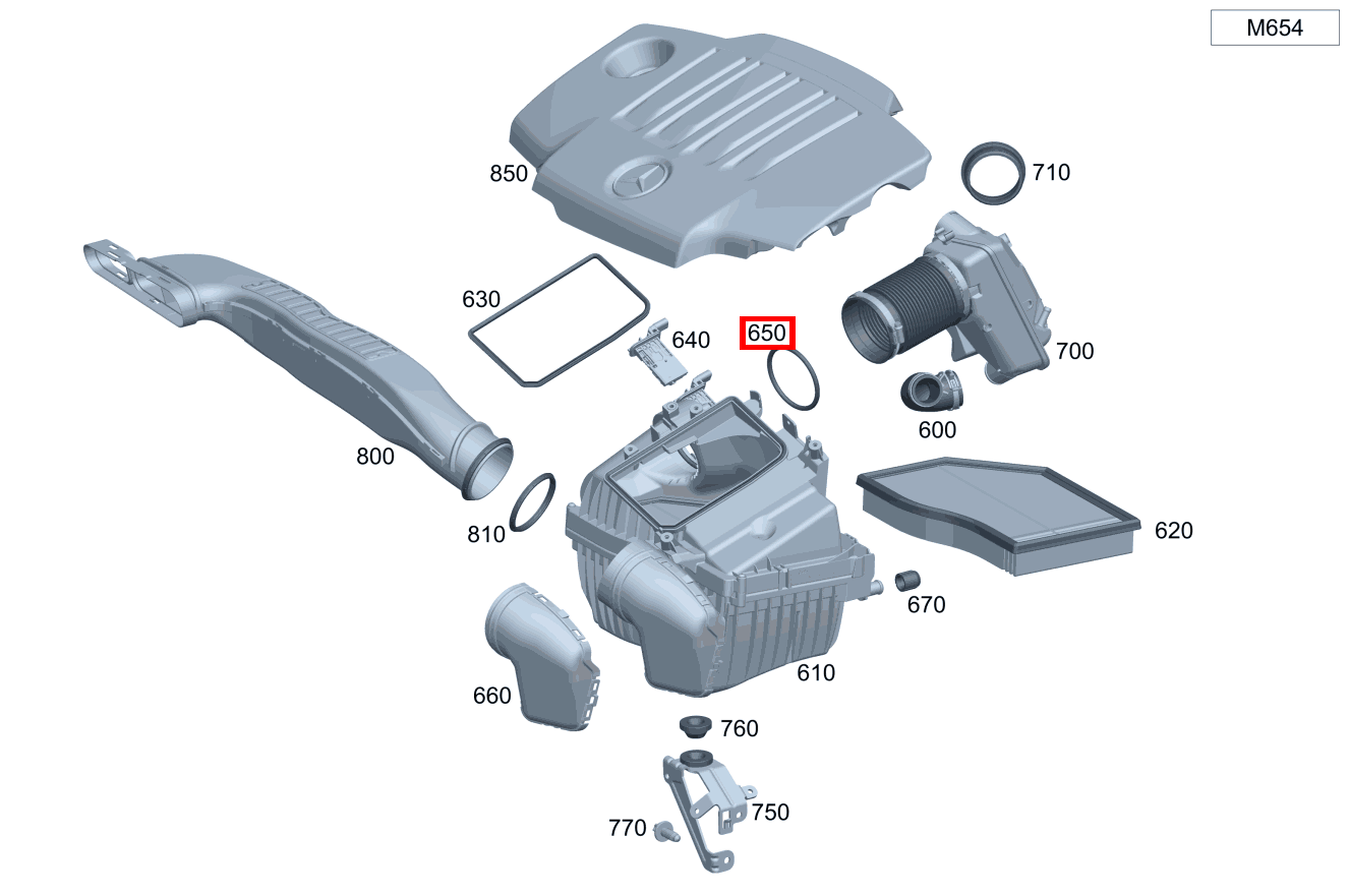 O-Ring Luftmassenmesser an Dämpferfilter GLA 220 d 4MATIC 247