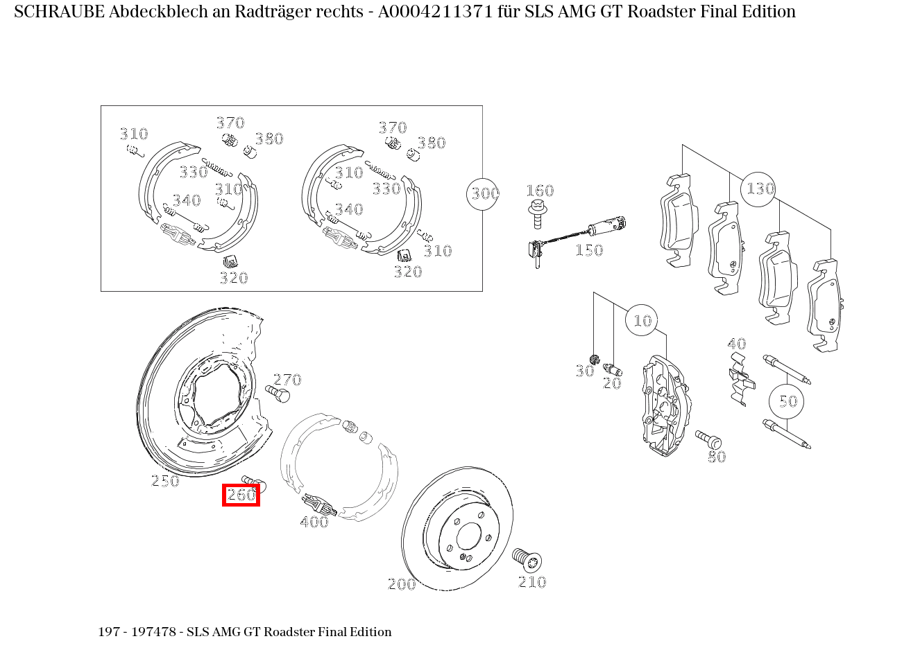 Schraube Abdeckblech an Radträger rechts SLS AMG GT Roadster Final Edition 197 Schraube Abdeckblech an Radträger rechts SLS AMG GT Roadster Final Edition 197