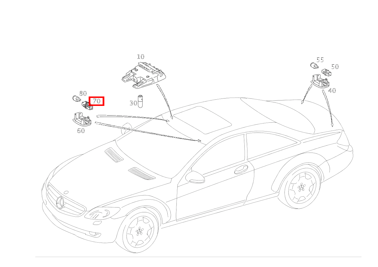 Lampenfassung INNENLEUCHTE; 12V-5W CL500 4M BE 216