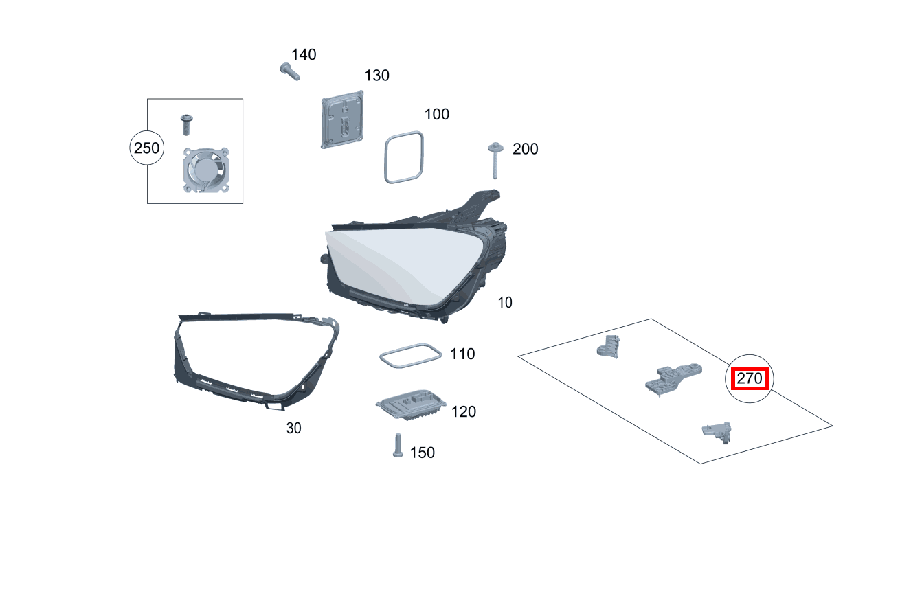 Reparatursatz Halter Reparaturlösung für Scheinwerfer, links A 160 CDI Limousine 168