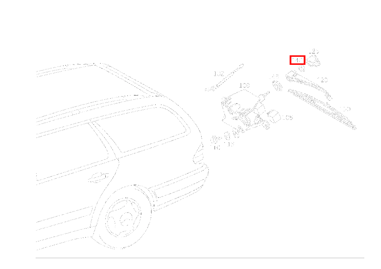 Sechskantmutter WISCHERARM MIT BLATT AN WISCHERACHSE; M8 E420T 210