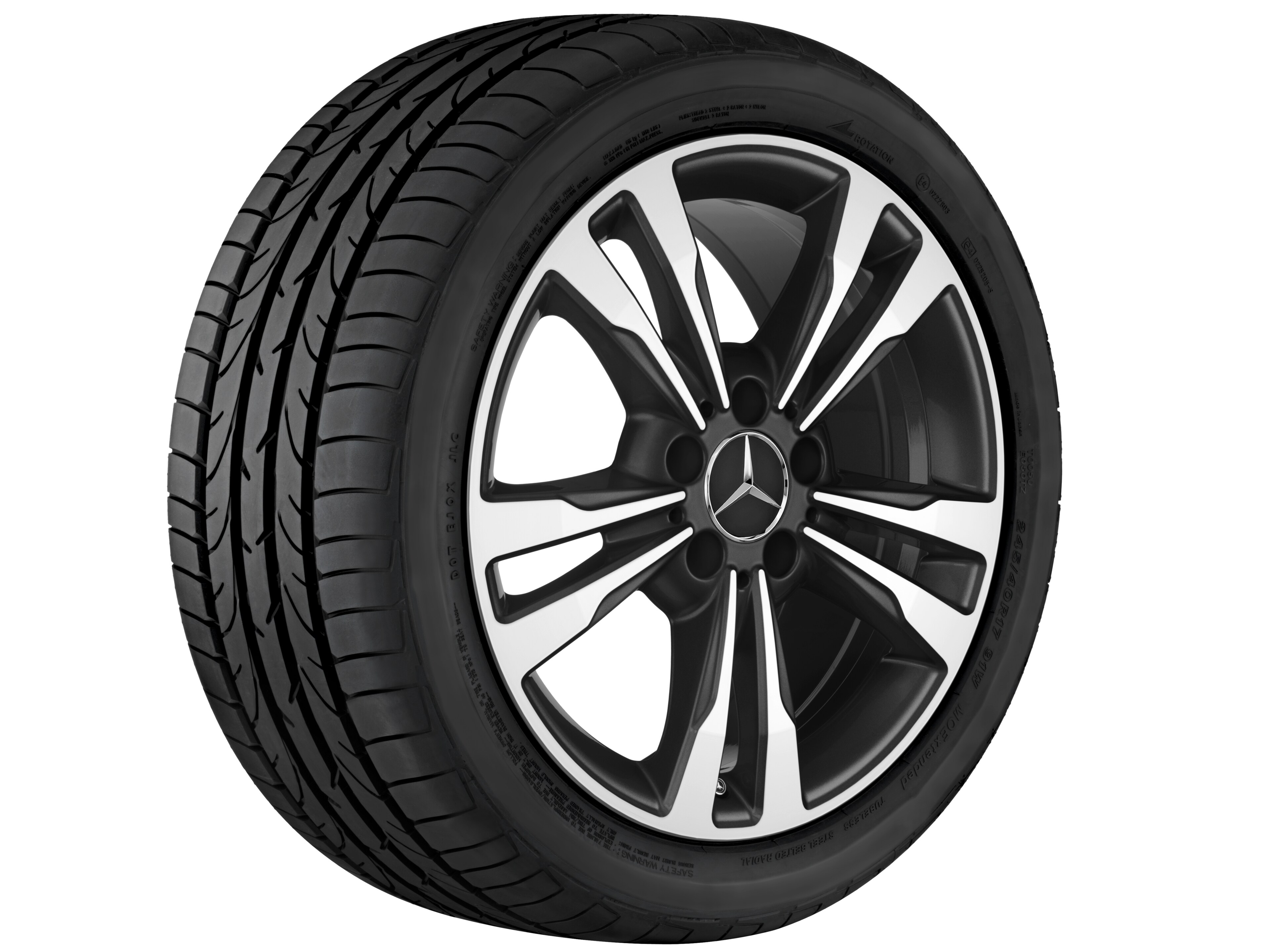 5-Doppelspeichen-Rad, 45,7 cm (18 Zoll), glan