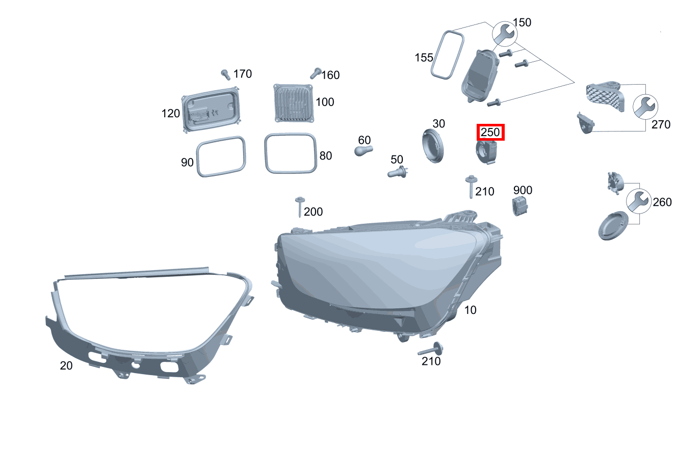 Lüfter Scheinwerfer rechts GLC 350 e 4MATIC Off-Roader 253 Lüfter Scheinwerfer rechts GLC 350 e 4MATIC Off-Roader 253