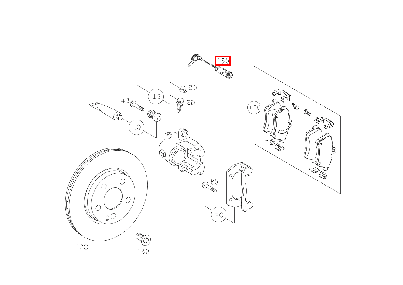 Belagverschleisssensor BREMSBELAGVERSCHLEISSANZEIGE A 200 TURBO COUPE 169