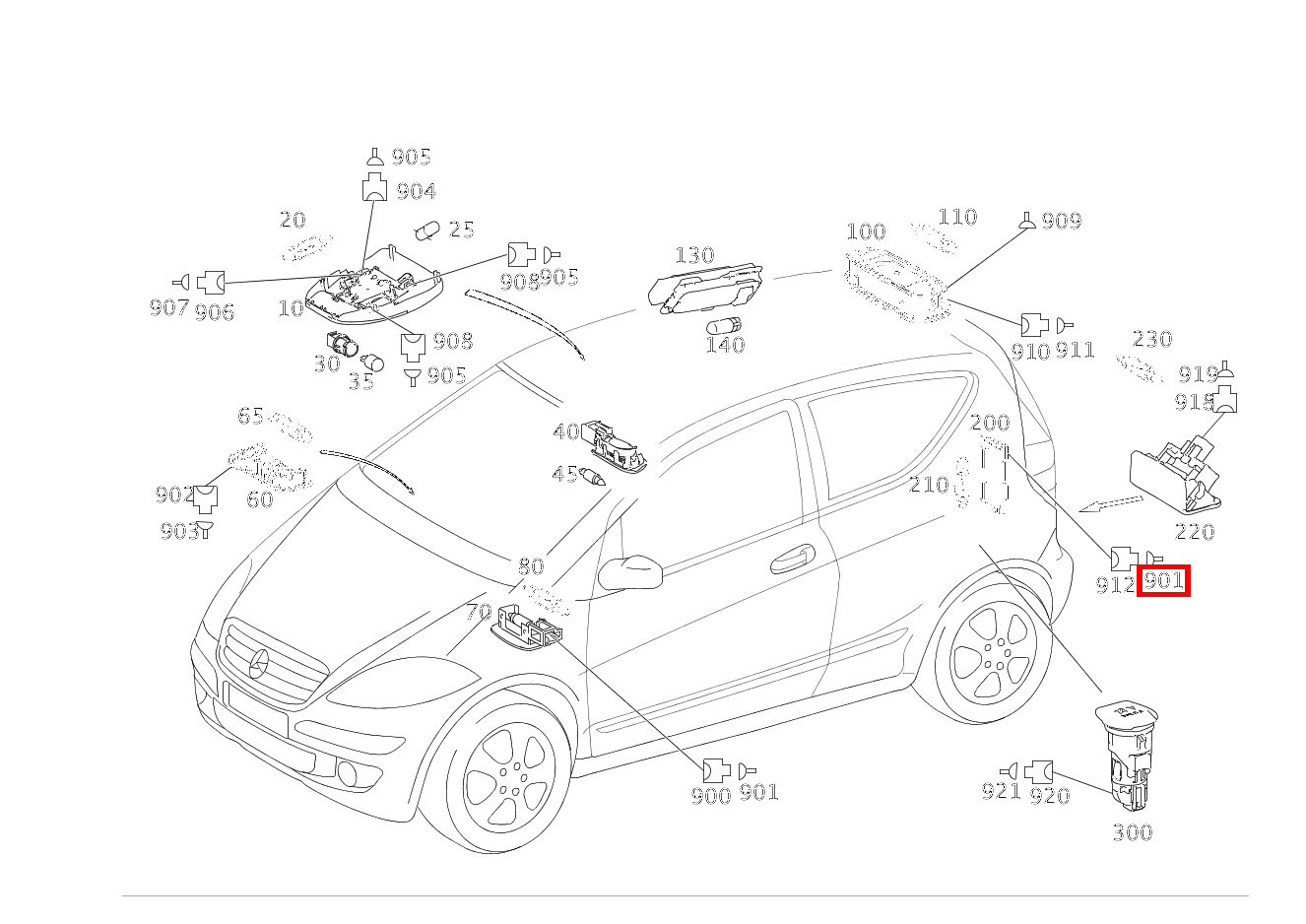 FEDERSTECKER KOFFERRAUMLEUCHTE E18/1; 0.5-1.0 MM2 JPT A 200 TURBO COUPE 169