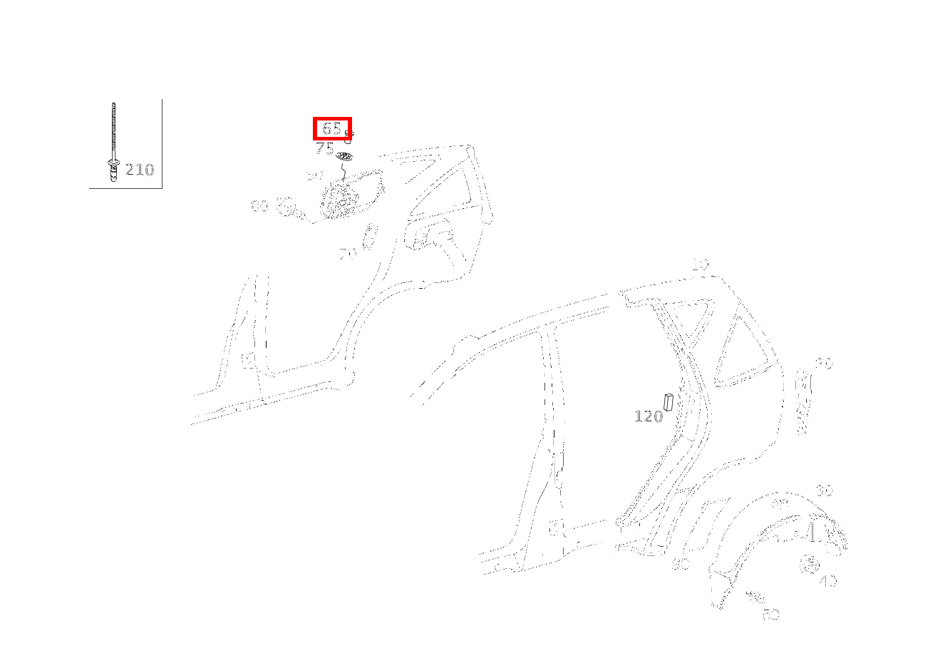 Bolzen KLAPPE EINFUELLSTUTZEN A 210 L EVOLUTION 168 Bolzen KLAPPE EINFUELLSTUTZEN A 210 L EVOLUTION 168
