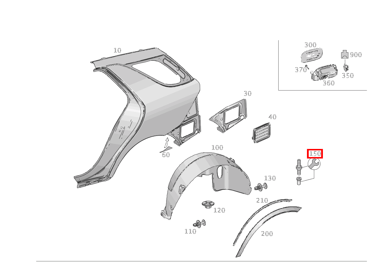 TEILESATZ GEWINDEBOLZEN Reparaturlösung für abgebrochene Schweißbolzen GLE 350 4MATIC 166