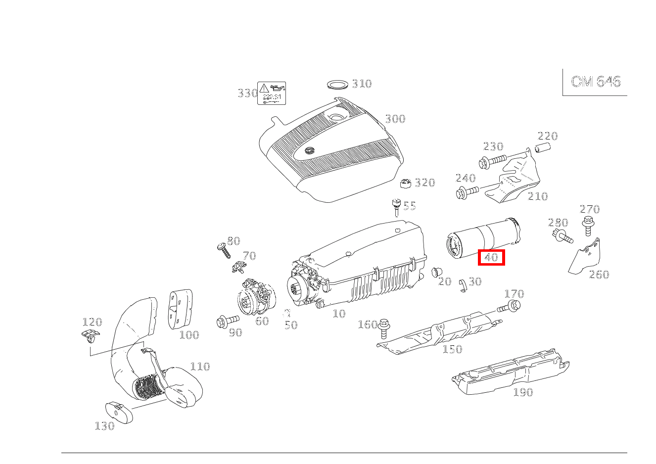 Filtereinsatz CLK 220 CDI Coupé 209