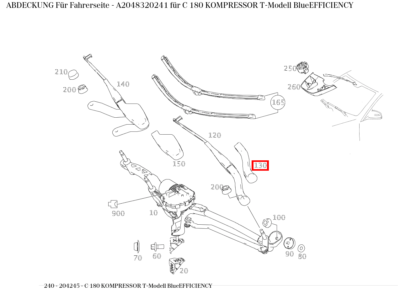 Abdeckung Für Fahrerseite C 180 KOMPRESSOR T-Modell BlueEFFICIENCY 240 Abdeckung Für Fahrerseite C 180 KOMPRESSOR T-Modell BlueEFFICIENCY 240