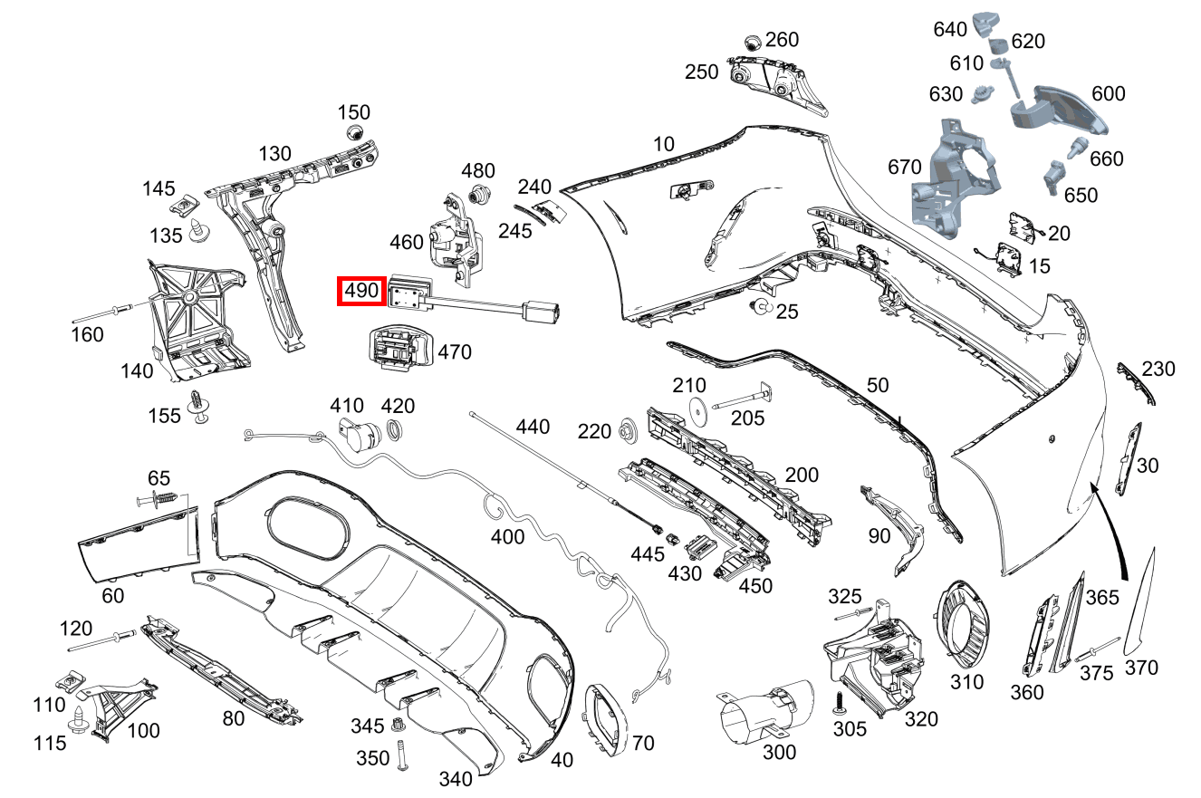 Radarsensor Links und rechts außen A 200 Limousine 246 Radarsensor Links und rechts außen A 200 Limousine 246