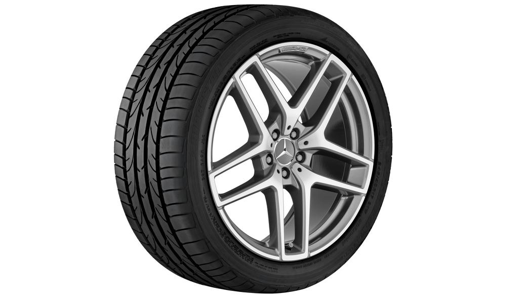 Original AMG 21 Zoll AMG 5-Doppelspeichen-Rad titangrau 