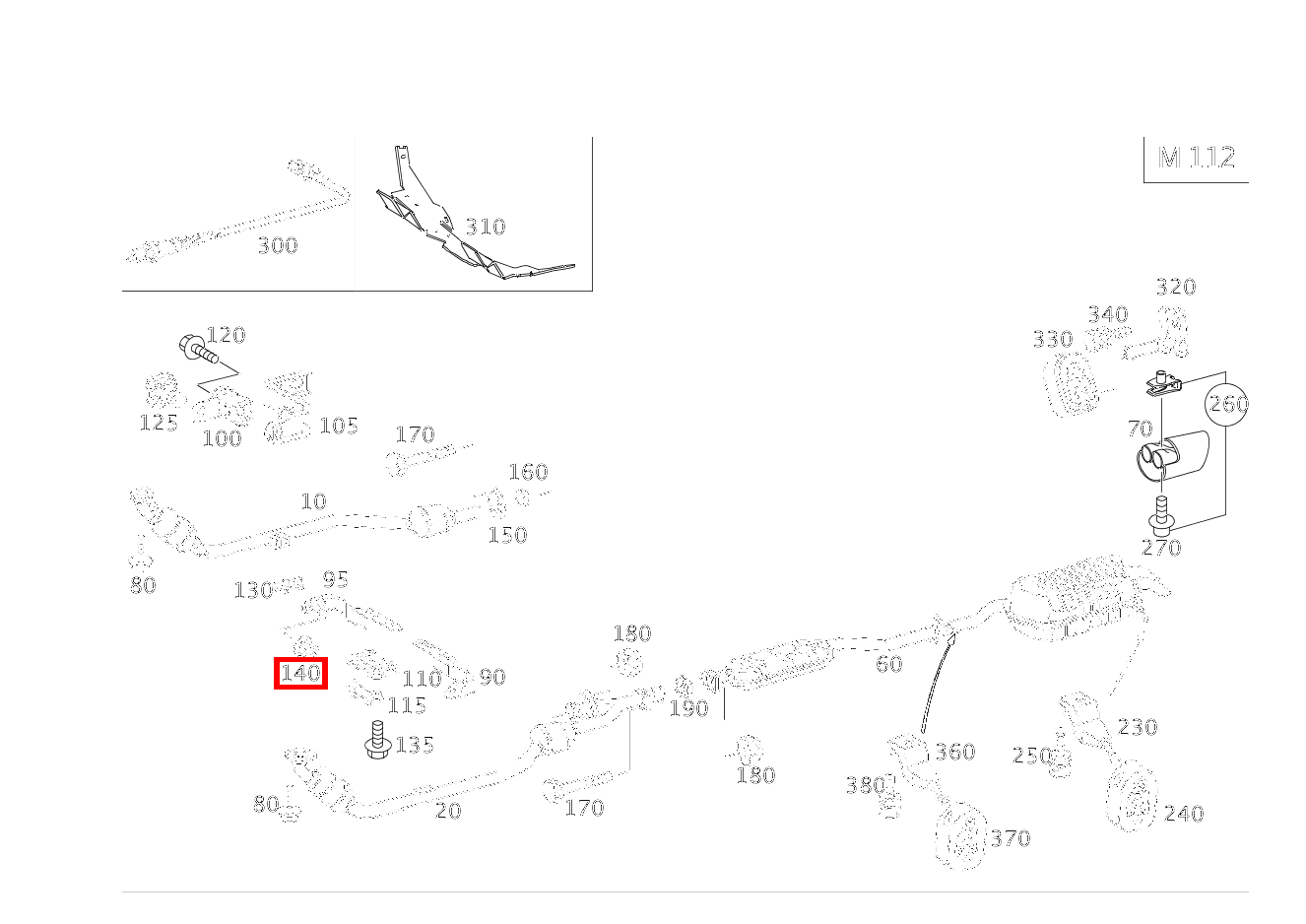 Sechskantmutter HALTER AN HALTER; M8 C 320 Sportcoupé 203