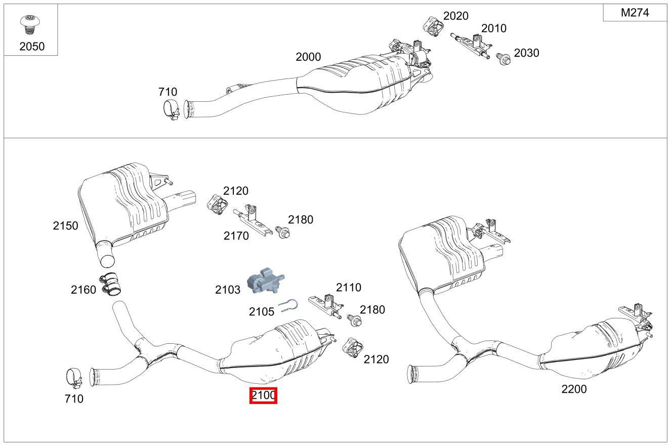ABGASLEITUNG HINTEN Hinten links C 300 T-Modell BCA 205 ABGASLEITUNG HINTEN Hinten links C 300 T-Modell BCA 205