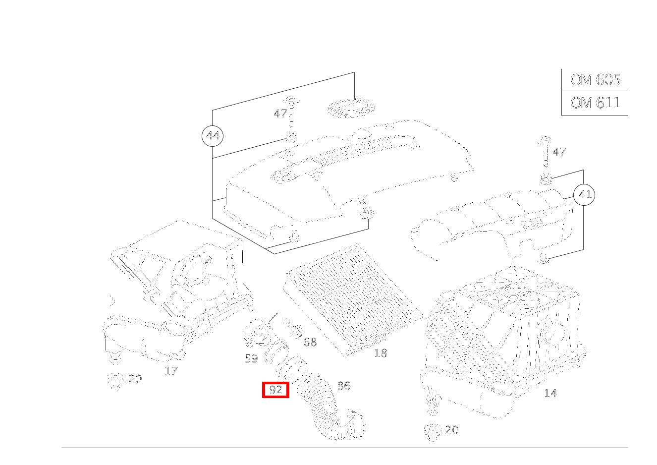Schelle ANSAUGKRUEMMER AN LUFTMASSENMESSER; 80-100 MM C 200 T CDI 202 Schelle ANSAUGKRUEMMER AN LUFTMASSENMESSER; 80-100 MM C 200 T CDI 202