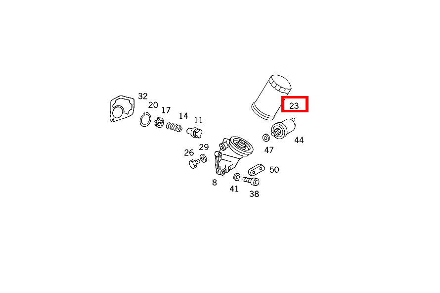 OELFILTERPATRONE AB 5001 KM 300SEL 126