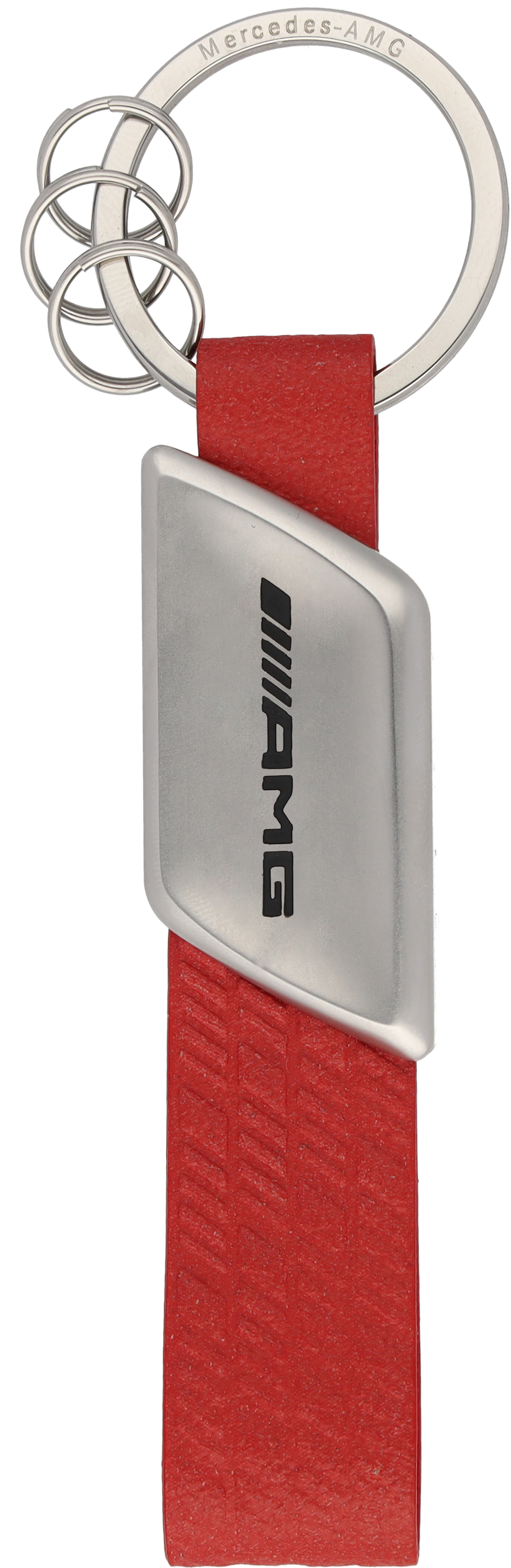 Mercedes-Benz - AMG Schlüsselanhänger rot, italienisches Apfelleder (vegan)