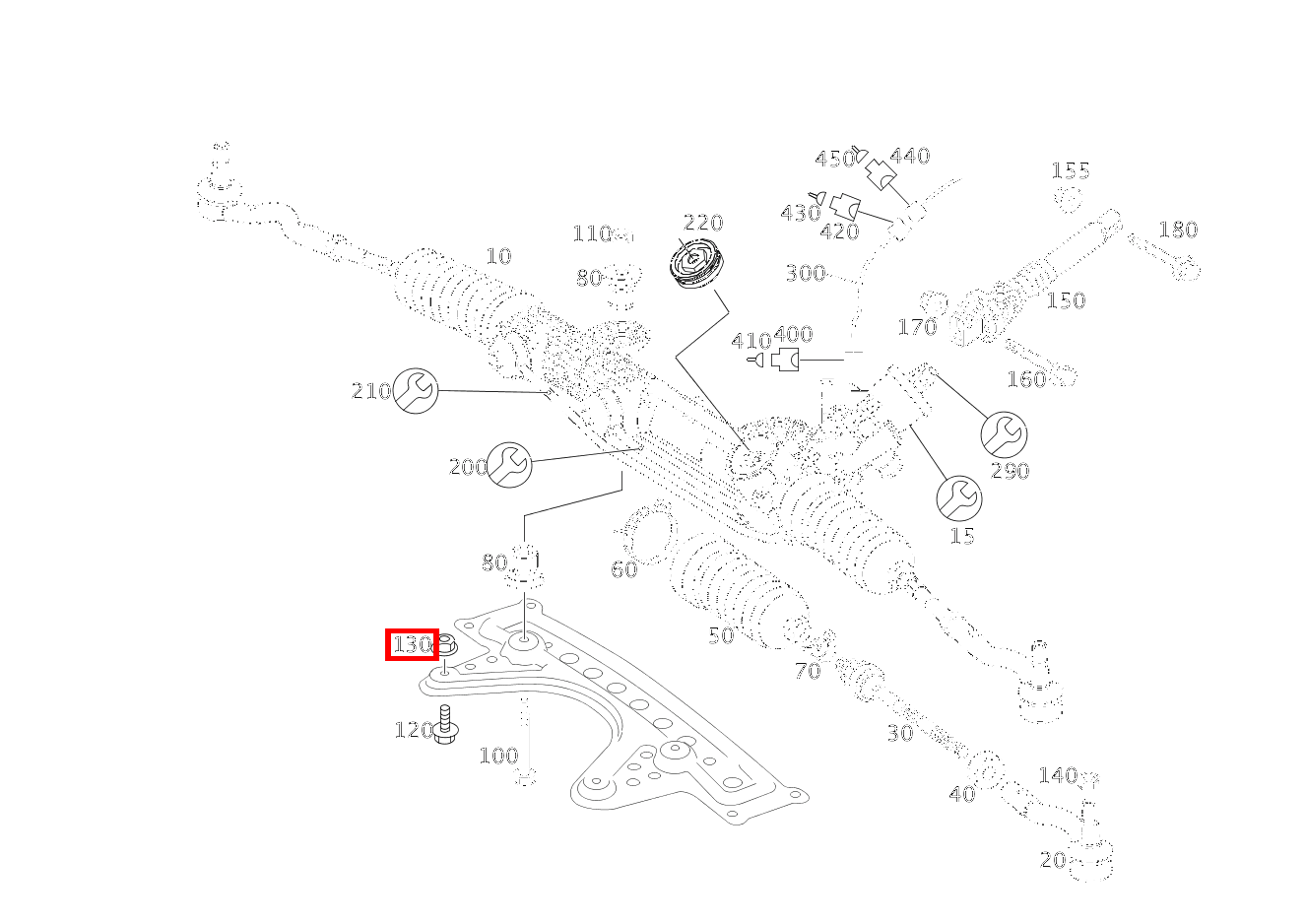 Mutter Befestigungsplatte an Integralträger; M12X1.5 CLS 55 AMG 219