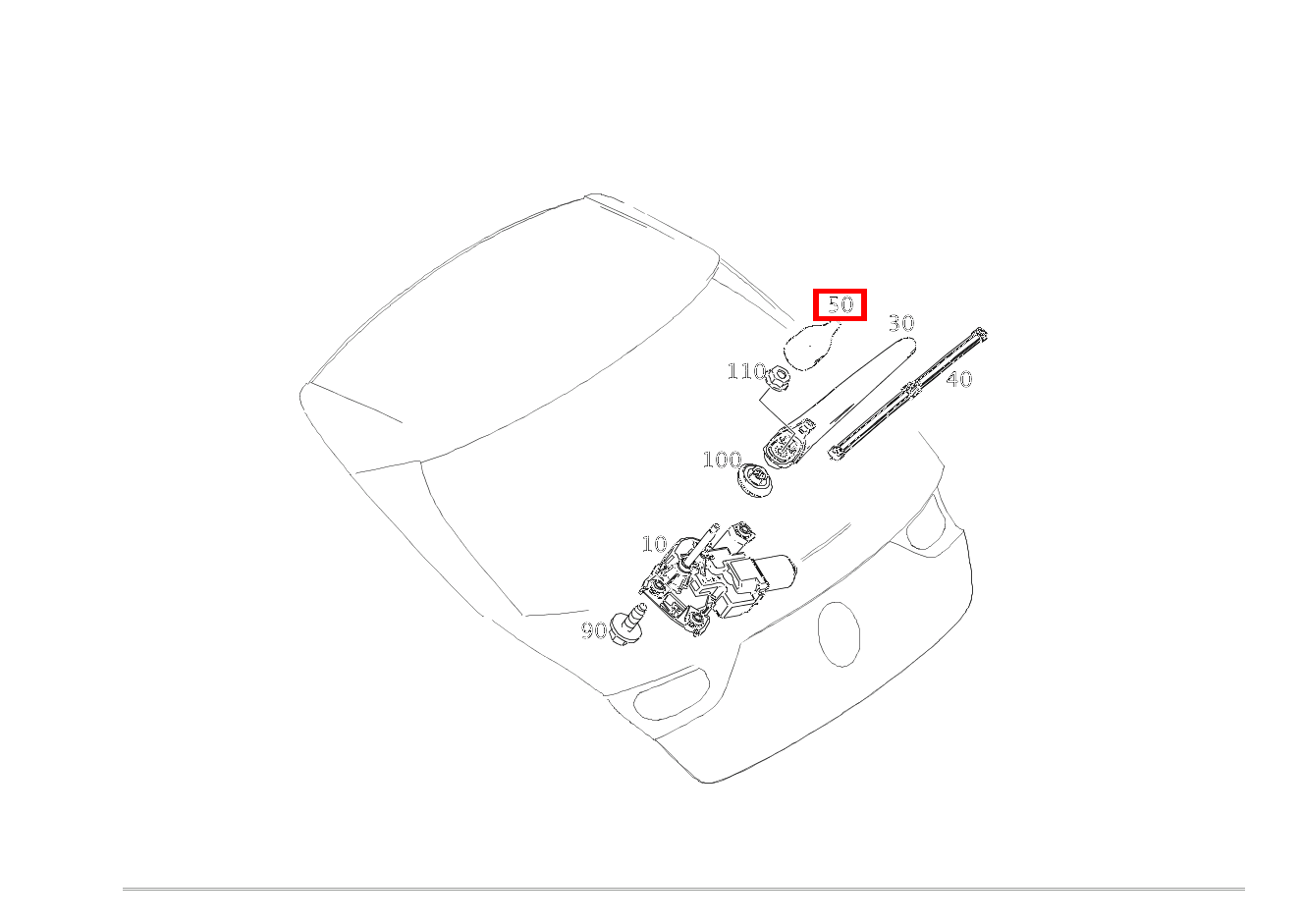Abdeckung Wischerarm HECKWISCHER 220 A 180