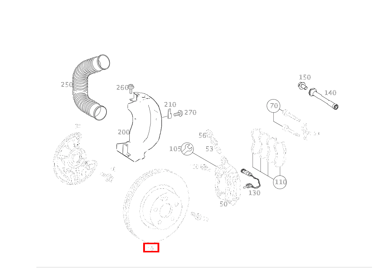 Bremsscheibe Vorne Rechts SL 350 Sportmotor 230 Bremsscheibe Vorne Rechts SL 350 Sportmotor 230