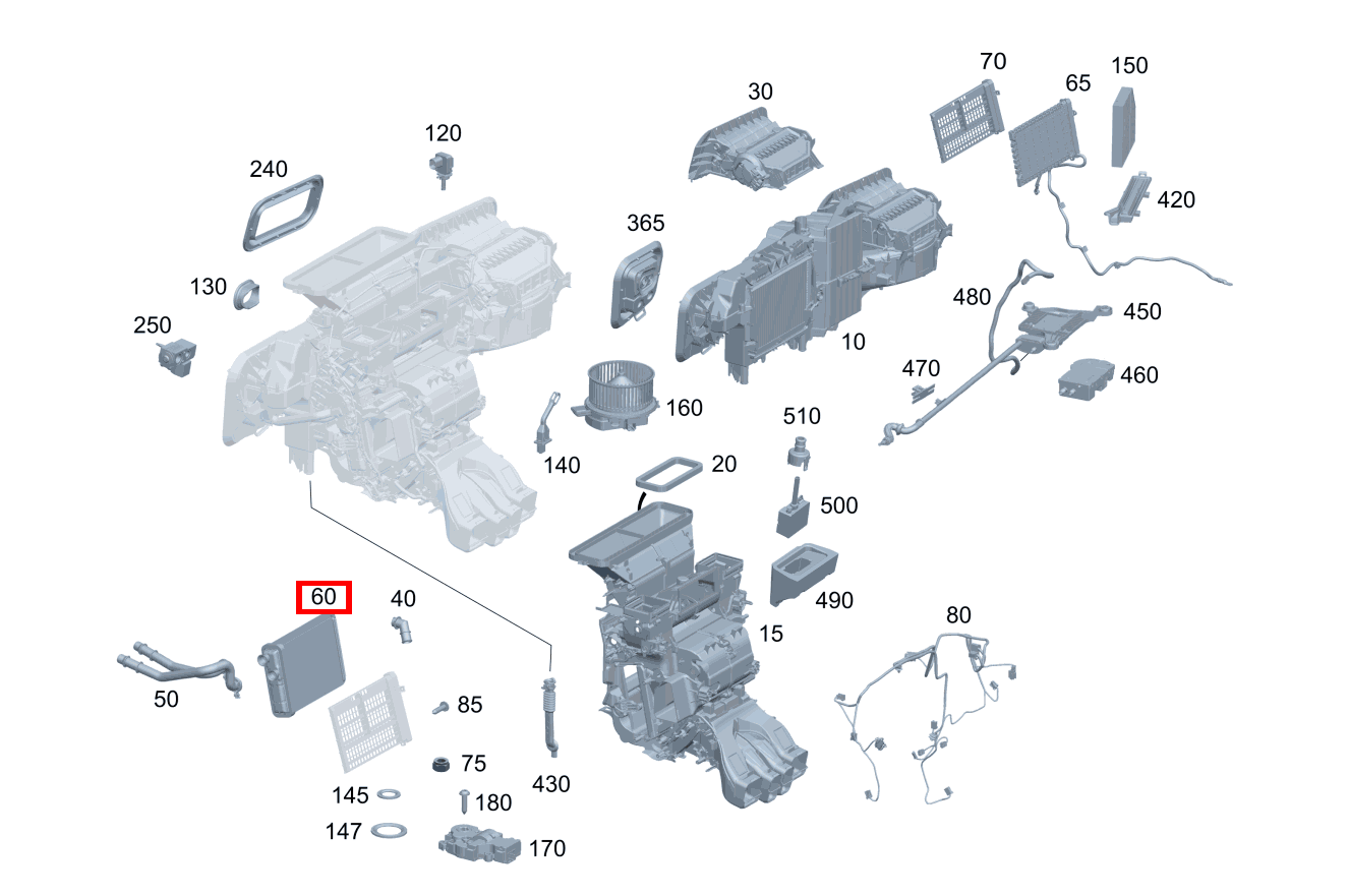Wärmetauscher KLIMAANLAGE GLE 300 d 4MATIC 205 Wärmetauscher KLIMAANLAGE GLE 300 d 4MATIC 205